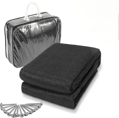Produktbild von Jayseuw Zeltteppich 250X300cm Vorzeltteppich Campingteppich Outdoor Teppich Vorzeltboden Zeltunterlage Zeltboden für Zelt Wohnmobil Schwarz