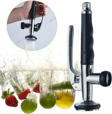 Obrázek produktu pro Ruční sprcha Kuchyňská baterie Mosazné tělo G1/2'' Dřezová sprcha s rozprašovací hlavou Rozšiřitelná baterie černá