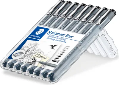 Produktbild von STAEDTLER pigment liner schwarz 8ST Box