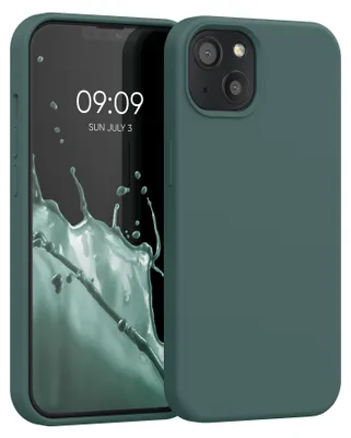 Produktbild von kwmobile Handyhülle für iPhone 13 Hülle, für iPhone 13 Case - Hülle Silikon - kabelloses Laden - Blaugrün