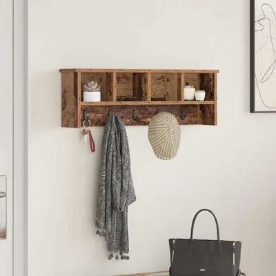 Obrázok produktu pre Maison Exclusive – Nástenný nočný stolík z recyklovaného dreva 75 x 16 x 26 cm, drevotrieska