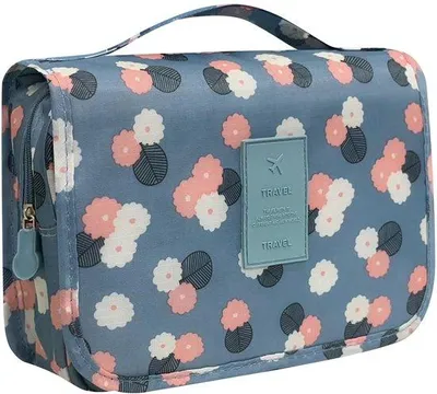 Immagine prodotto di Ibenzoa®: Pratica borsa da toilette impermeabile e spaziosa, con gancio per appenderla. Borsa da viaggio con diversi scomparti, ideale per viaggi e uso quotidiano