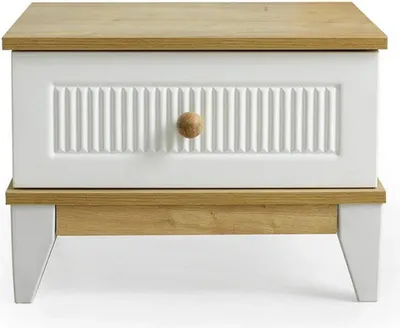 Produktbild von Design Modern Möbel Nachttisch Kinder Beistell Jugendzimmer Weiß Holz