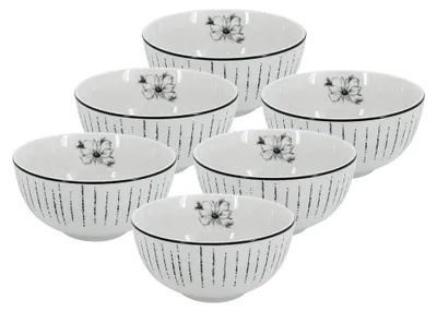 Zdjęcie produktu dla Zestaw 6 sztuk - porcelanowa miska Linea Dash, ⌀ 14 cm
