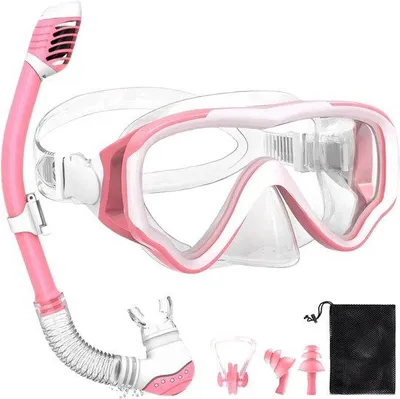 Produktbild von Kinder-Snorkelset 180° Panorama-Sicht Anti-Condens Sicherheitsglas
