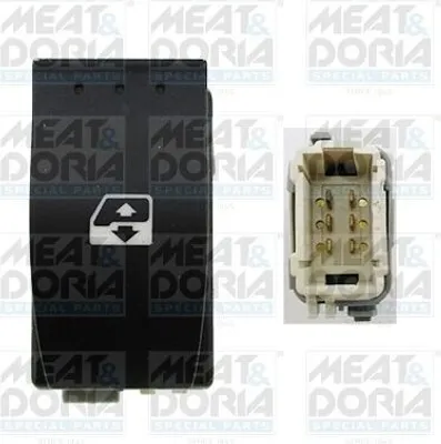 Produktbild von MEAT & DORIA 26105 Fensterheberschalter für RENAULT MEGANE II Kombi (KM0/1) Hinten Rechts Fensterheber Schalter
