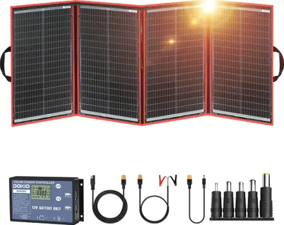 Immagine prodotto di Pannello solare portatile pieghevole, 100W di potenza, silicio monocristallino, 195W pannello solare set-a