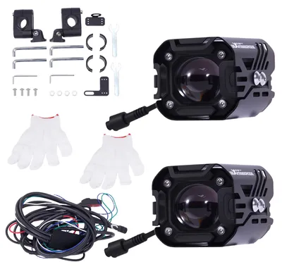 Image de Phare de travail LED 80 W pour moto, quad, UTV, tout-terrain et SUV, 3000 K, 6000 K, aluminium, 12 V
