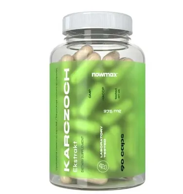 Produktbild von nowmax® Artischockenextrakt 550 mg 90 Kapseln – Cynarin 5% – Verdauung & Leber