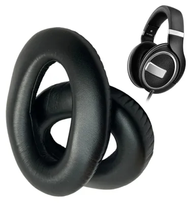 Schwarze Kunstleder-Ohrpolster für Sennheiser HD559 bis HD599