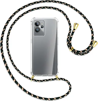 Produktbild von Handykette Backcover-Schutzhülle mit Band (Metall goldfarben) für Realme GT2 Pro (RMX3301,RMX3300) - camouflage