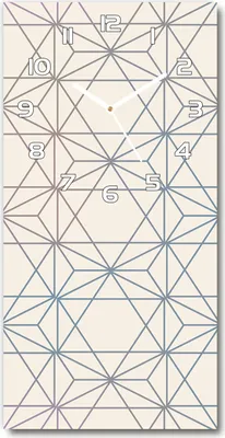 Produktbild von Wanduhr aus Glas – 30x60 cm - Glasbild - Glasuhr - Gehärtetes Glas -Geometrischer Hintergrund