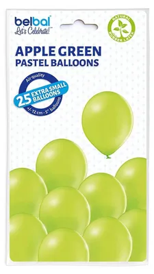 Produktbild von 25 Stk. Luftballon Unifarben Ø 12cm | Apfelgrün