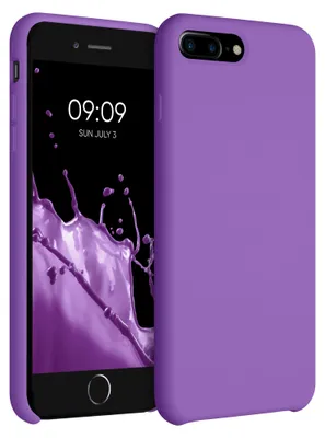 Produktbild von kwmobile Handyhülle für Apple iPhone 7 Plus / iPhone 8 Plus Hülle - Case Silikon - Kabelloses Laden - Schutzhülle Cover in Orchidee Lila