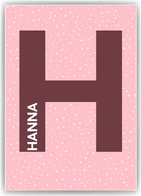 Produktbild von Personalisiertes Wandbild | Buchstabe Name Mädchen Kinderzimmer Babyposter Kinderposter Geschenk – Digital (Versand per Mail)
