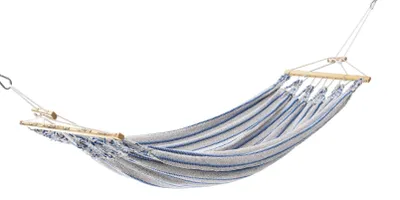 Produktbild von Chico Einzel-Stabhängematte wetterfest beige-blau Hängematte