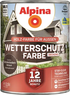 Produktbild von Alpina Wetterschutzfarbe 2,5 L schokobraun