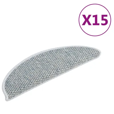 Image de Tapis d'escalier autocollants 15 pcs 65x21x4 cm Bleu