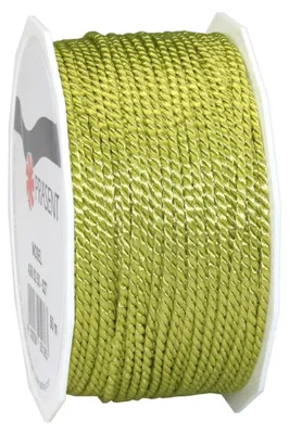 Geflochtenes Geschenkband 50 m, 2 mm, limonengrün