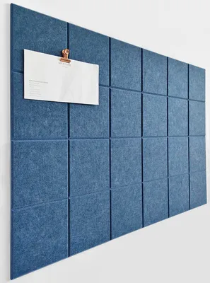 Image de Panneau d'affichage en feutre (lot de 6) de couleur bleu océan