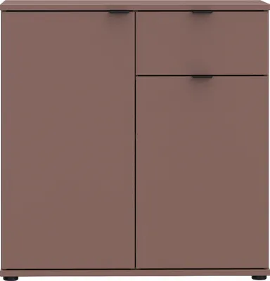 Produktbild von Kommode >GANYMEDE< 2 Türen, 1 Schublade, in terrakottafarbig - 80,1x82,3x34,1cm (BxHxT)