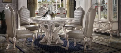 Produktbild von Esszimmer Stuhl Sessel Set 6x Stuhl ohne Armlehnen Luxus Sessel Barock Stühle