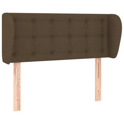 Produktbild von vidaXL Kopfteil mit Ohren Dunkelbraun 103x23x78/88 cm Stoff