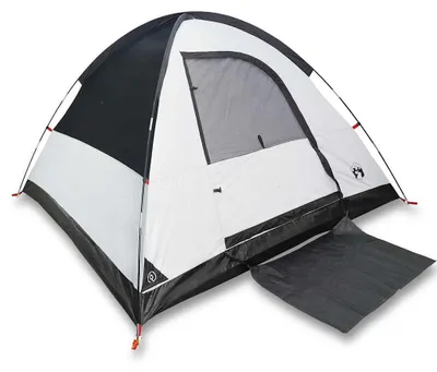 Produktbild von vidaXL Kuppel-Campingzelt 3 Personen Weiß Dunkel Wasserdicht