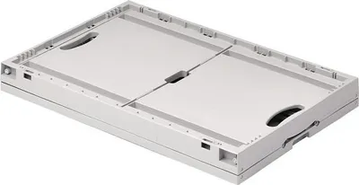 Immagine prodotto di Cassetta pieghevole L600xL400xH323mm Capacità 67 l grigio chiaro senza coperchio Maniglie passanti in polipropilene