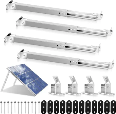 Produktbild von Yakimz Solarpanel Halterung Verstellbare Halterung 15-30° Photovoltaik Solarmodule Balkonkraftwerk Silber