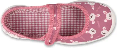 Produktbild von Ballerinas Befado 114X558 114Y558 rosa mit Häschen, Klettverschluss