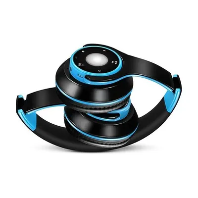 Produktbild von Bluetooth Kopfhörer mit Mikrofon, SD-Karte, MP3, Bluetooth 5.3, 40-mm-Treiber, ANC, 20 Std. – Blau