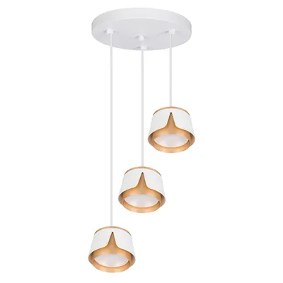 Produktbild von XUDO GX53 Pendelleuchte 3-flammig Weiß-Gold IP20