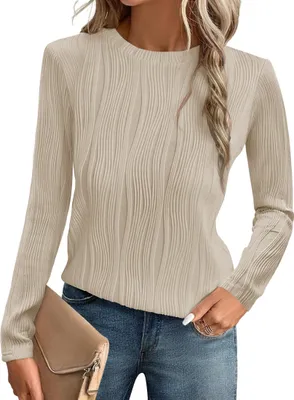 Damen Langarmshirt Mit Eckigem Ausschnitt - Tunika Bluse