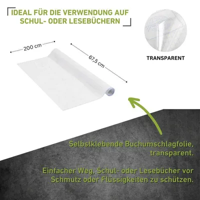 Produktbild von Buchschoner transparent - 67,5x200cm