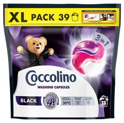 Produktbild von Coccolino Black 3in1 Waschmittel Kapseln 39 Wäschen Dunkle Wäsche