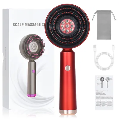 Obrázok produktu pre Elektrické masážne zariadenie na hlavu Colexy, 3 v 1: masážna kefka na pokožku hlavy, masážna kefka na hlavu, aplikátor pre olej na vlasy, 3 režimy pre masáž pokožky hlavy, starostlivosť o vlasy, relaxácia a ošetrenie. 360° starostlivosť o vlasy a pokožku hlavy