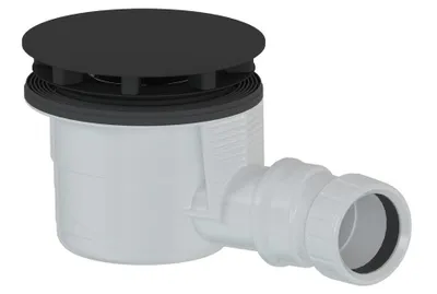 Obrázok produktu pre Sifón do sprchovej vaničky, priemer 90 mm, DN40, čierny matný kryt