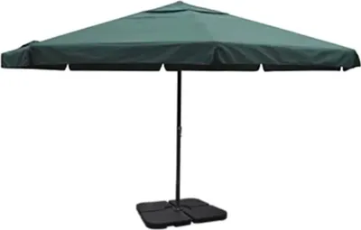 Zdjęcie produktu dla Parasol ogrodowy z przenośną, aluminiową podstawą, zielony