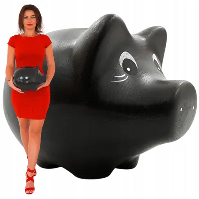 Produktbild von Juliette Keramik Sparschwein XL Schwarz zum Zerbrechen