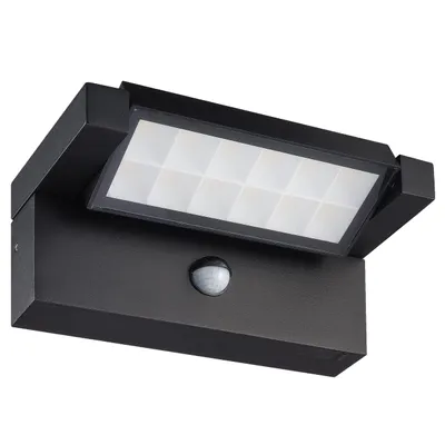 Produktbild von MasterLED Außenwandleuchte IP54 mit Bewegungsmelder 20W 3CCT Schwarz, LED Wandleuchte für Eingangsbereich & Hauswand