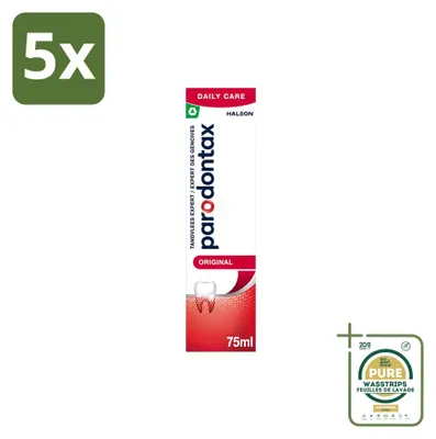 Immagine prodotto di 5 tubetti di dentifricio Parodontax Original - 75 ml - confezione risparmio - 5 pezzi
