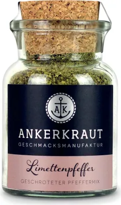 Produktbild von Limettenpfeffer, 75g im Korkenglas