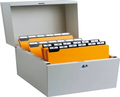 Immagine prodotto di Exacompta 54722E Scatola per schede in metallo 217x195x142 mm formato orizzontale grigio