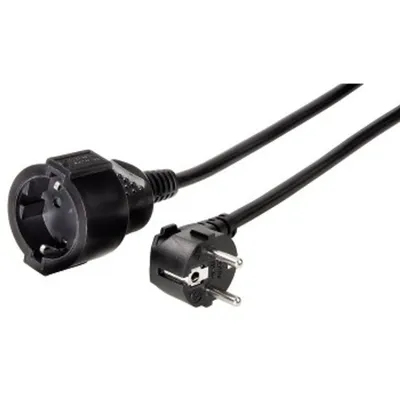 Produktbild von Hama "Profi" Extension Cable with Earth Contact, 2 m, black Schwarz