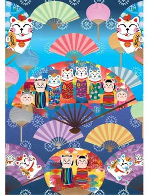 Zdjęcie produktu dla Yazz Puzzle Kokeshi World - układanka z 1000 elementów