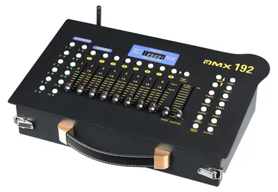 Image de Console de contrôle DMX-192 portable, idéale pour les spectacles sur scène, les soirées, les bars et les événements lumineux