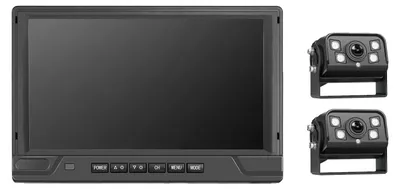 Productafbeelding van Auto-monitor, 9-inch display, achteruitrijcamera met kabel, monitor met 2 camera's