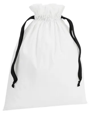 Immagine prodotto di Westford Mill - Sacchetto regalo, cotone FK3325 (62 cm x 49 cm) (bianco morbido/nero)