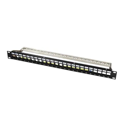 Produktbild von LogiLink 19'' Patchpanel f. 24 Buchsen schwarz